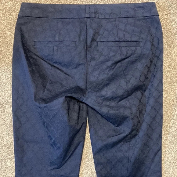 NWOT Lilly Pulitzer Kelly Textured Ankle Length Skinny Pant Navy 0 - Picture 15 of 16